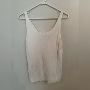 LOFT White Knit Tank Top